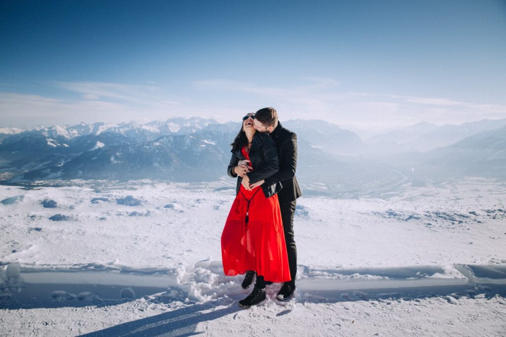 Lustige Paarfotos in der Schweiz